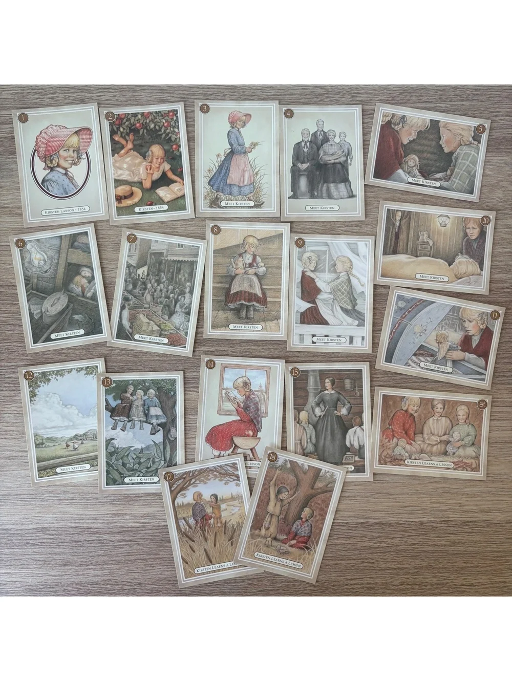 American Girl Kirsten Trading Cards 18 Card Set Pleasant Company 1994 Vintage